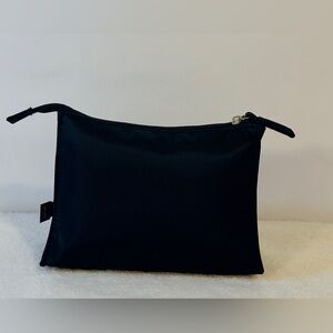 Black Zippered Cosmetic Pouch